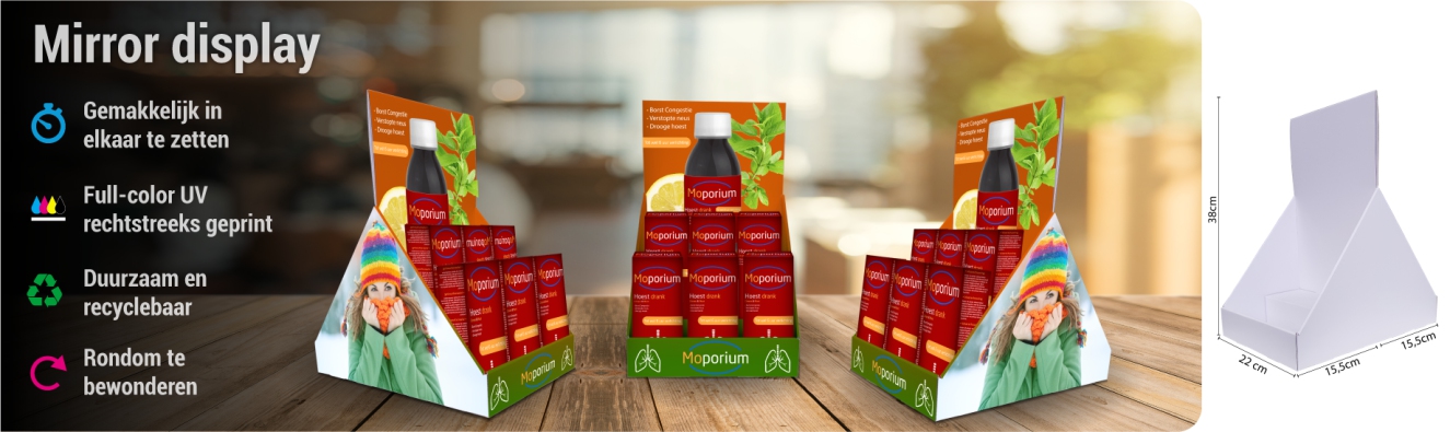 Mirror Toonbank Display