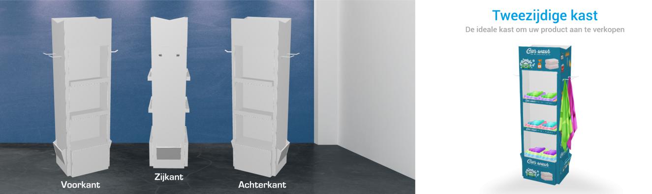 Tweezijdige kast