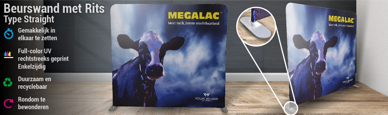 Beurswand met Rits type Straight