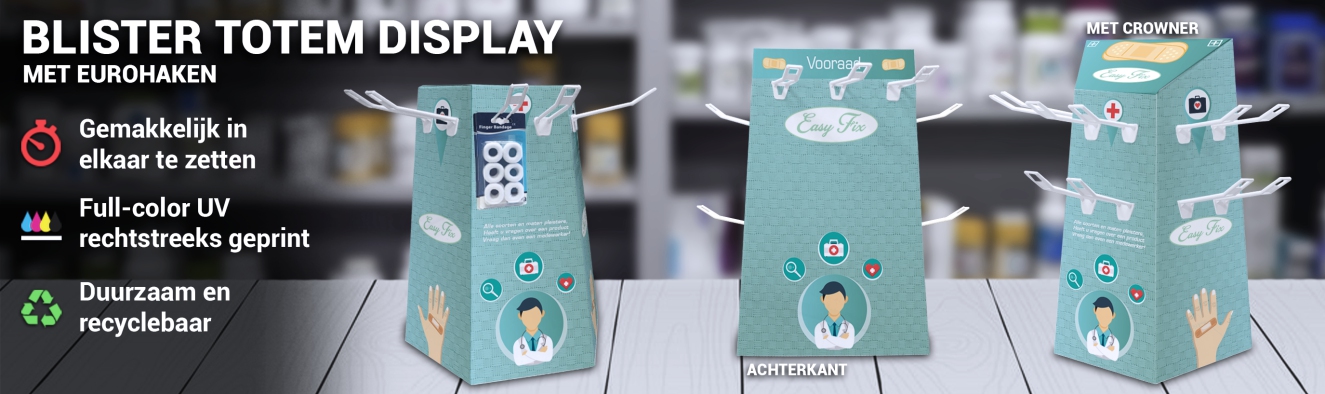 Blistertotem met eurohaken