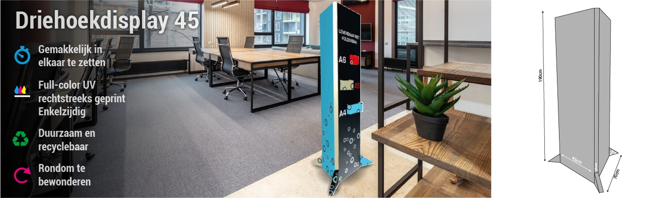 Driehoeksdisplay 45
