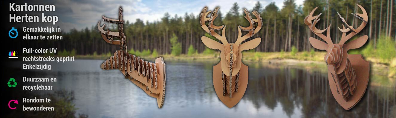 3D kartonnen dierenkoppen