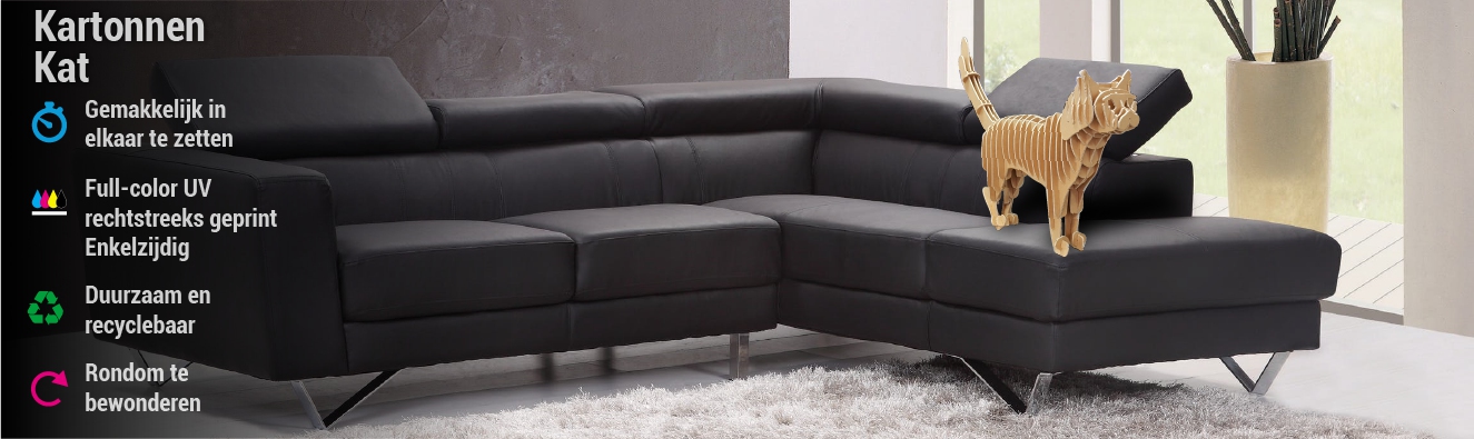 3D kartonnen neushoorn of kat