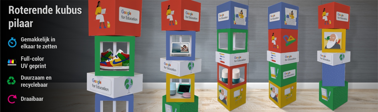 Roterende kubus pilaar