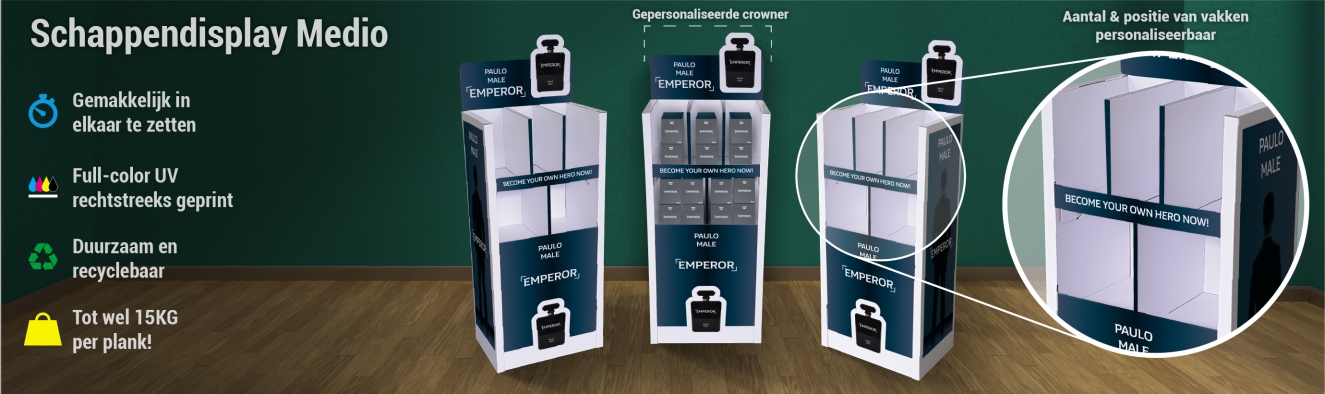 Schappendisplay Medio