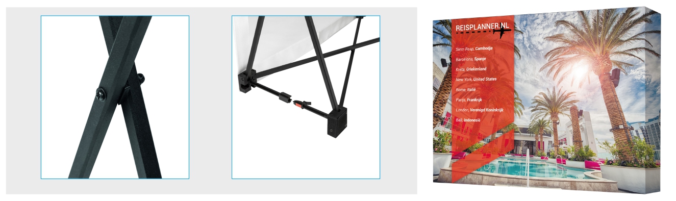 Pop-up textiel losse print