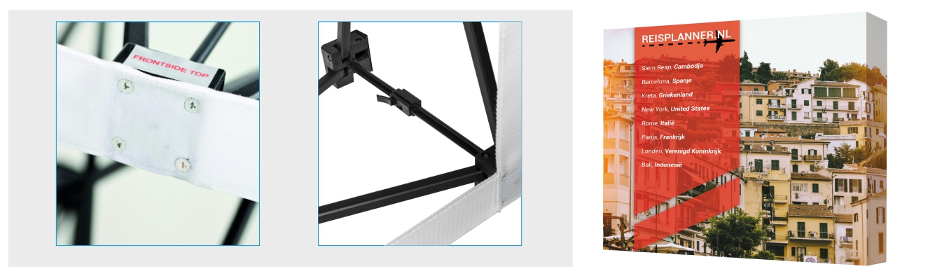 Pop-up textiel losse print