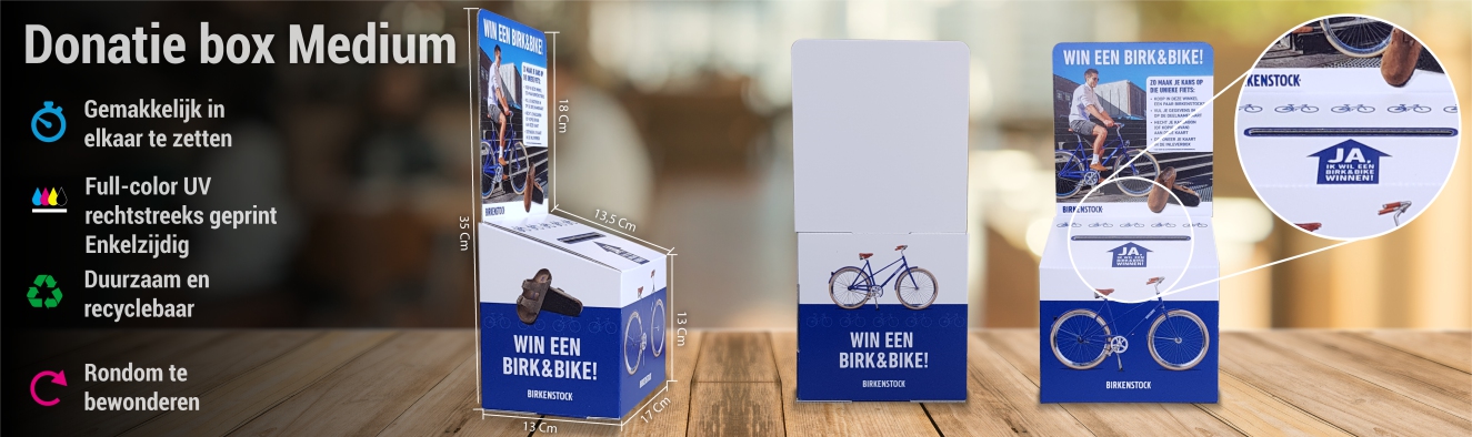Donatiebox klein en Medium