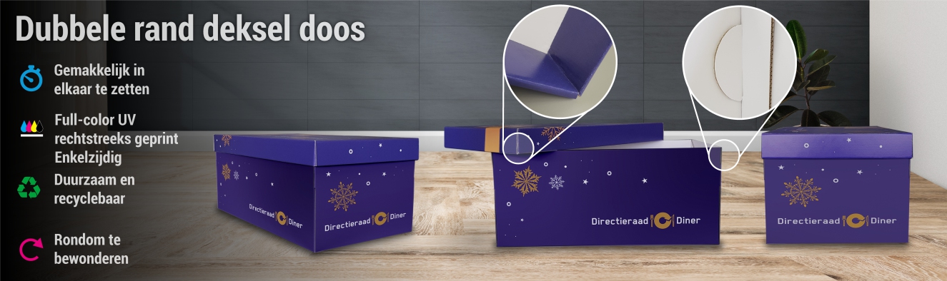 Dubbele rand deksel doos