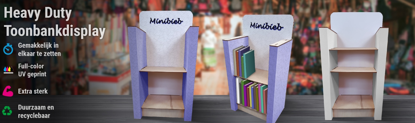 Heavy-duty toonbankdisplay