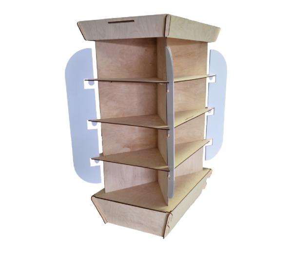 Houten Vierzijdig Toonbankdisplay