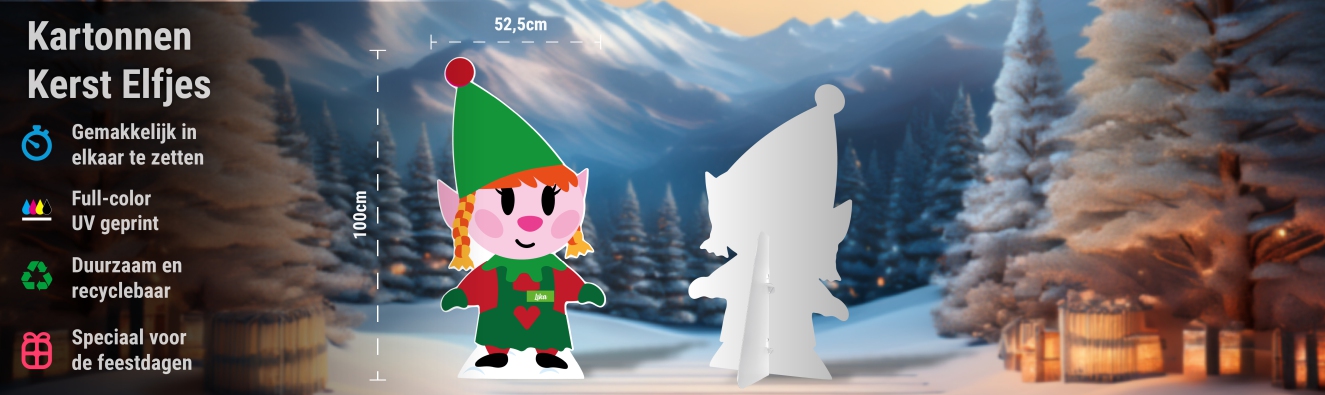 Kartonnen Kerst Elfjes