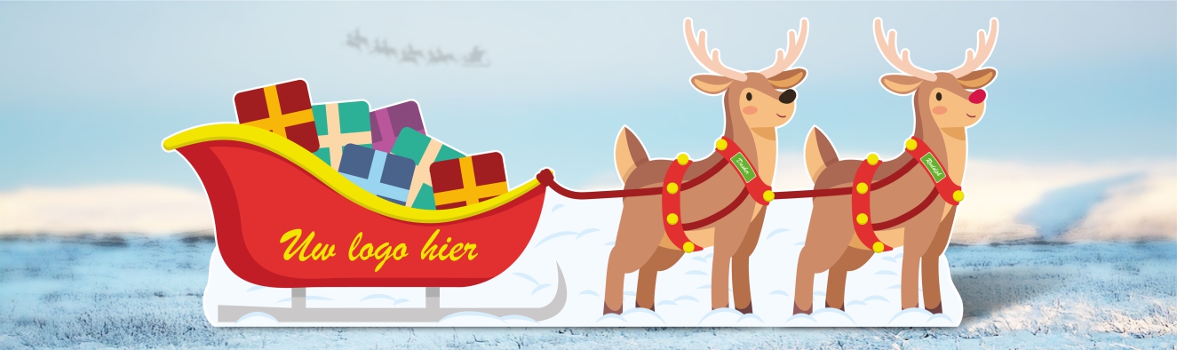 Kartonnen Slee en Rendieren