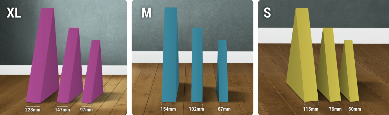 Kartonnen kerstbomen set
