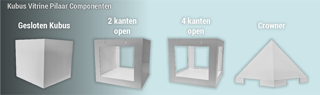 Kubus Vitrine Pilaar