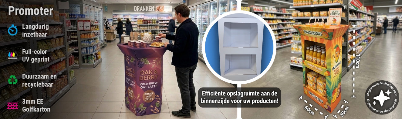 Promoter + 6 Hoeks Schappendisplay set