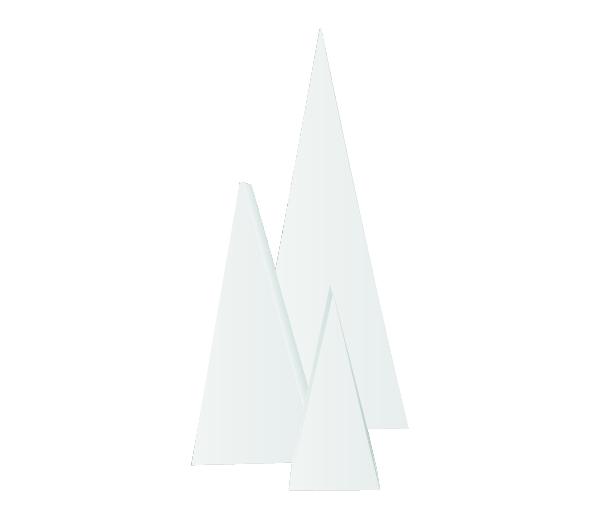 Kartonnen kerstbomen set