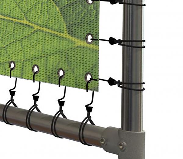 Winddoorlatend Meshdoek met frame en elastieken