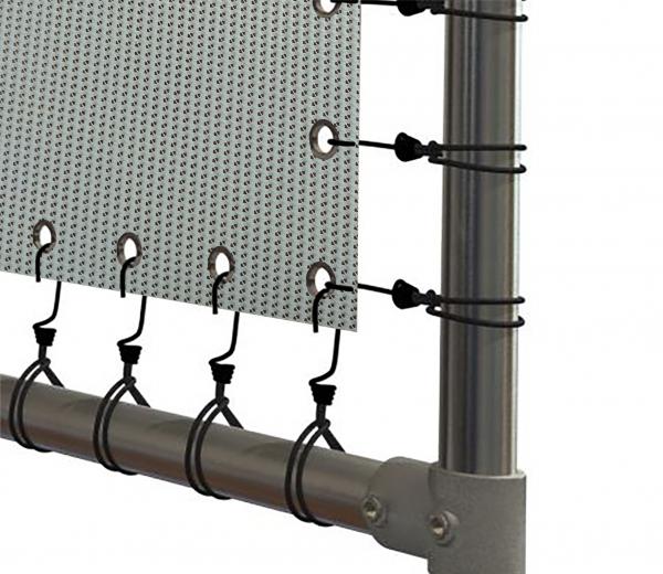 Winddoorlatend Meshdoek met frame en elastieken