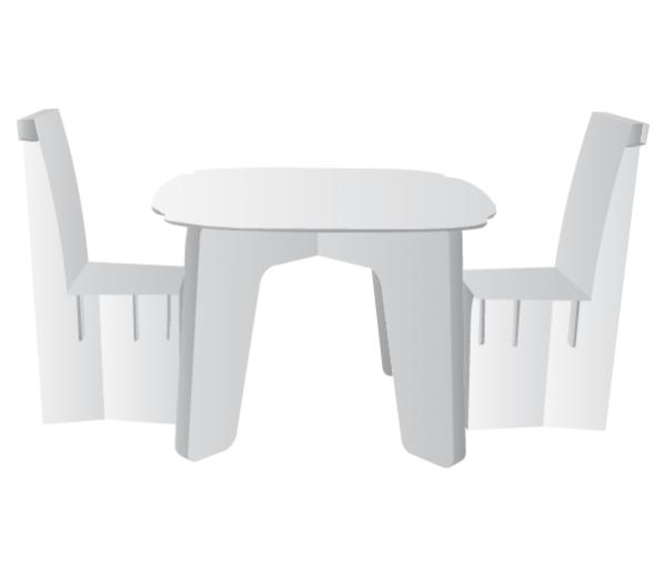 Stoel + Tafel set Basis