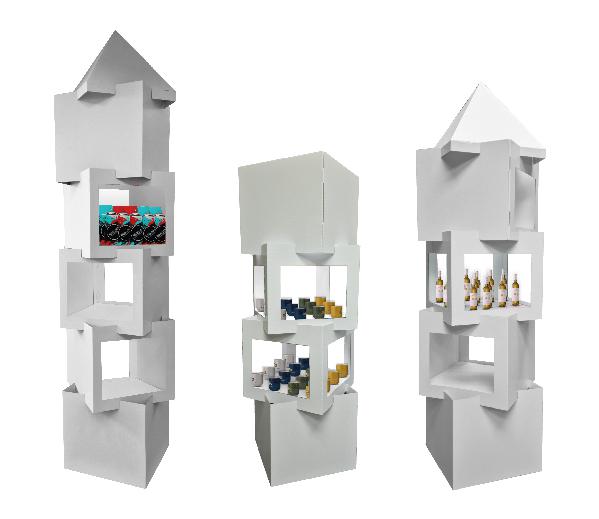 Kubus Vitrine Pilaar