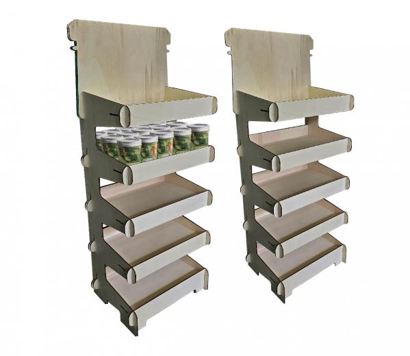 Houten schappendisplay Tilburg