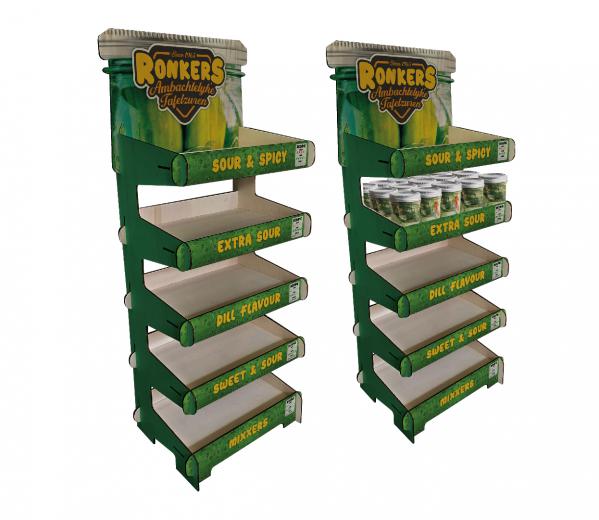 Houten schappendisplay Tilburg