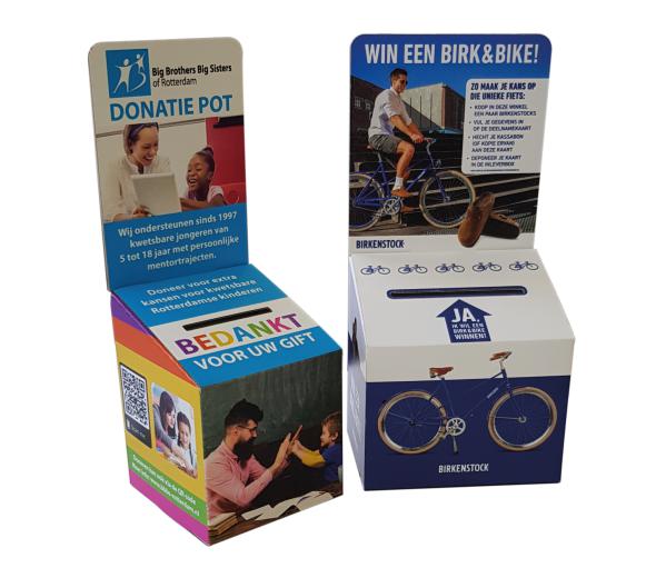 Donatiebox klein en Medium