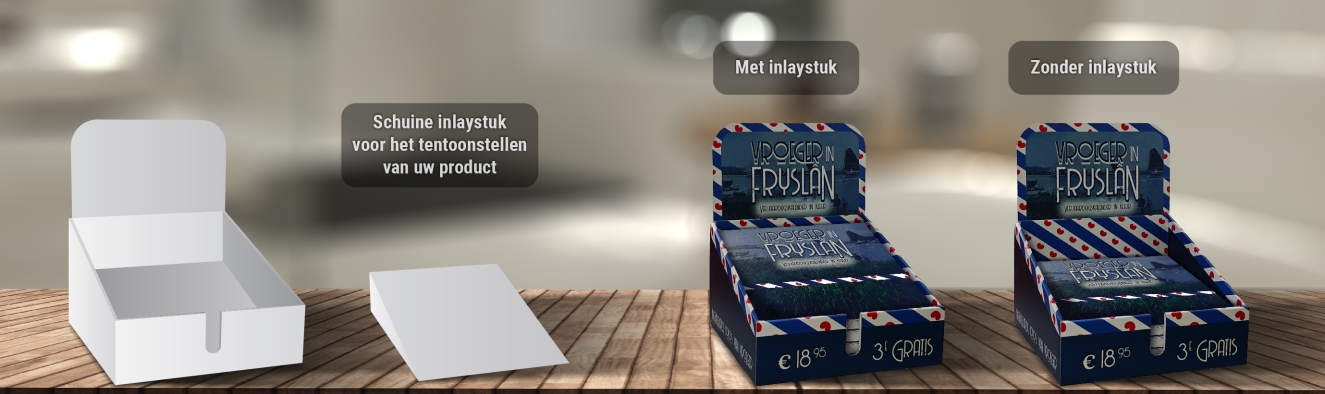 Toonbankdisplay met gleuf