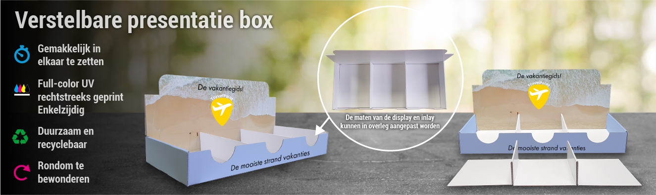 Verstelbare presentatie box