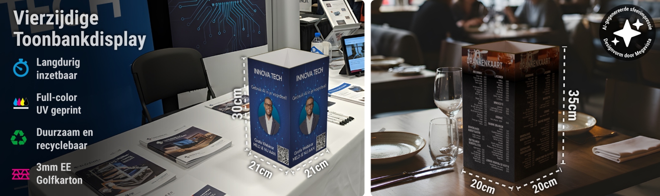 Vierzijdige Toonbankdisplay