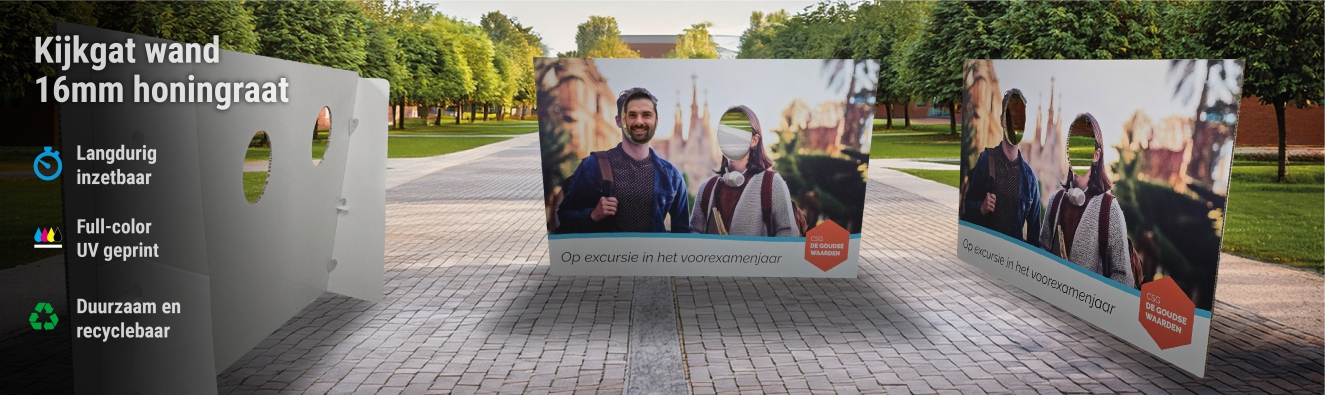 Kijkgat wand 16mm honingraat