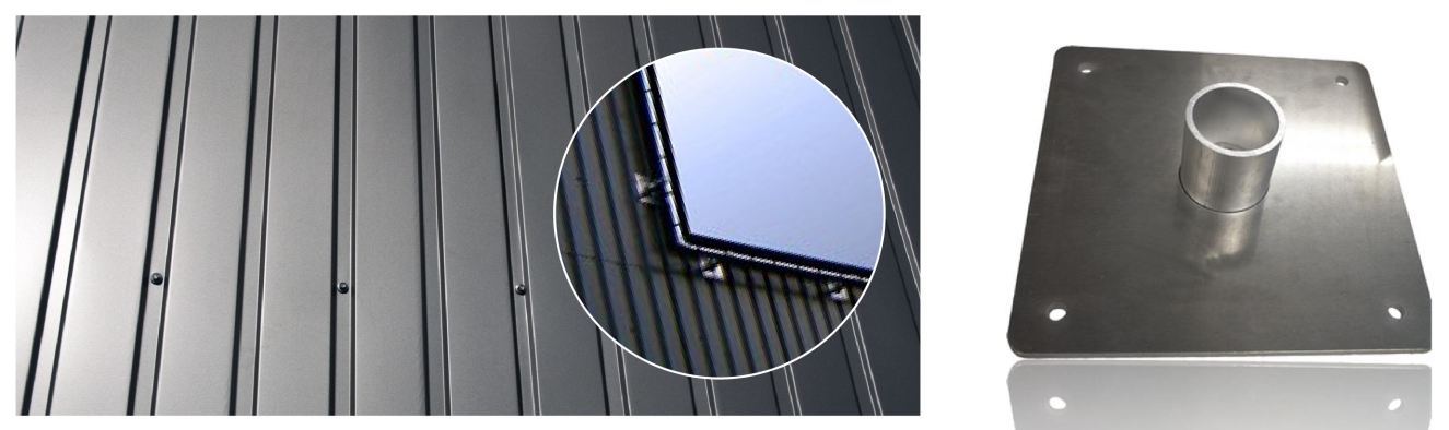 Wandplaat voor 48mm buizen