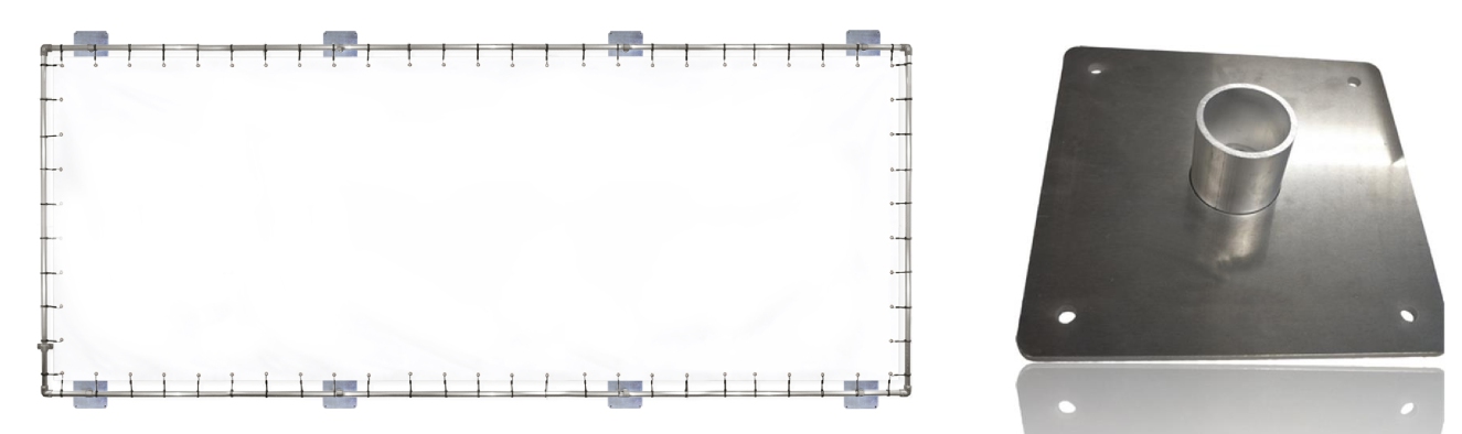 Wandplaat voor 48mm buizen