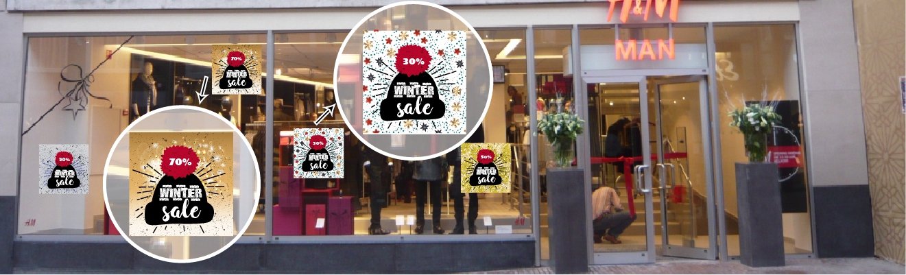 Winter sale etalagestickers