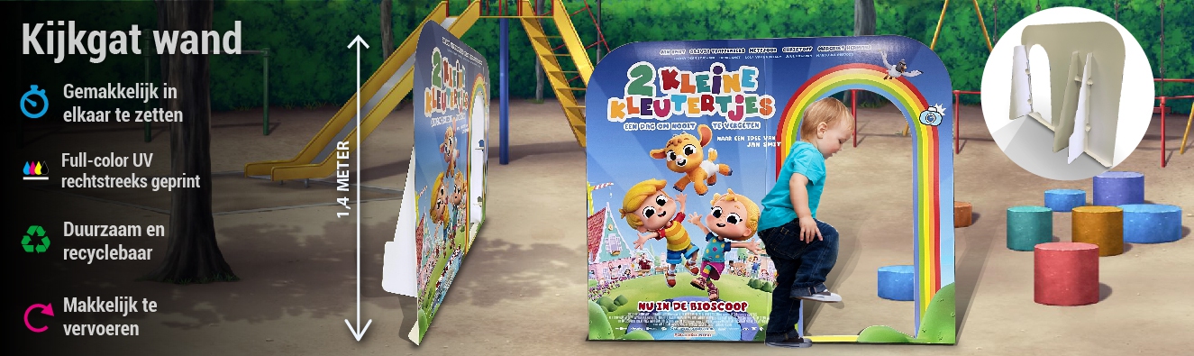 Kijkgat wand 3mm EE golfkarton