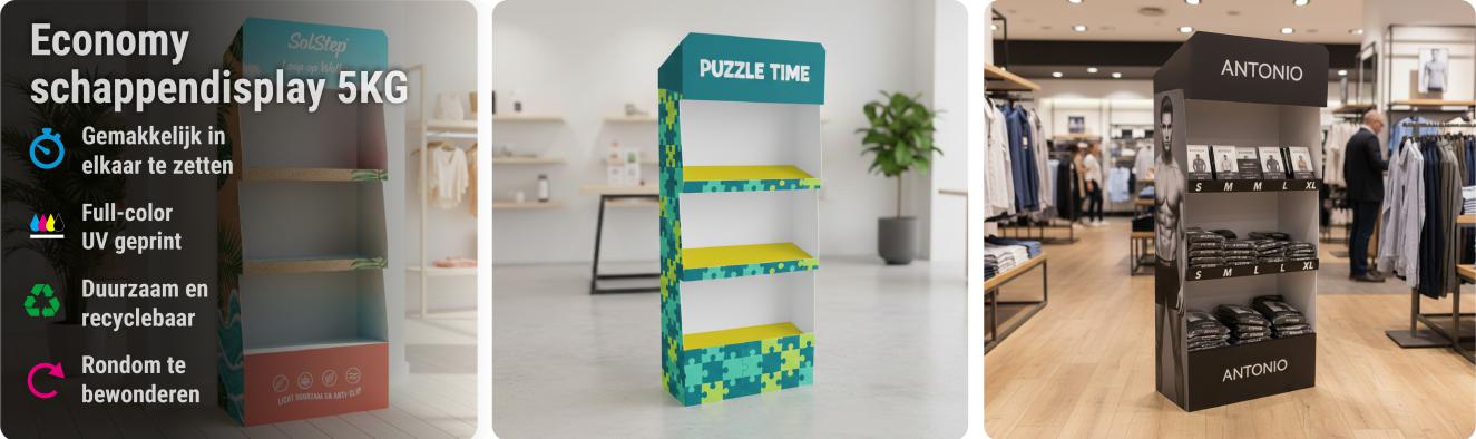 Economy schappendisplay 5kg