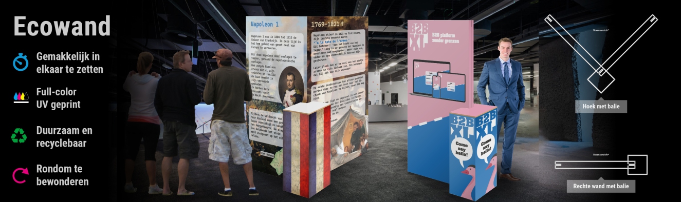 Ecowand met balie