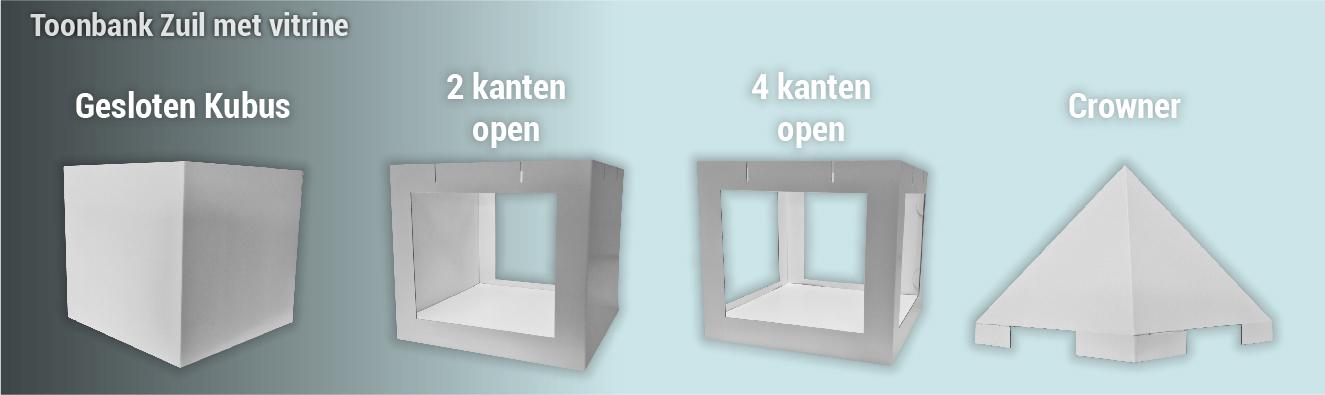 Toonbank Zuil met vitrine