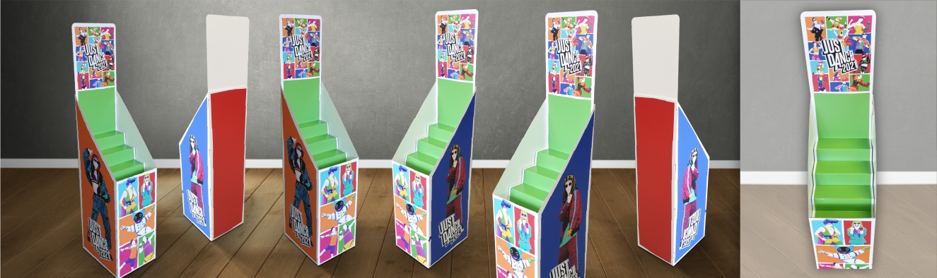 Vloerdisplay met treden