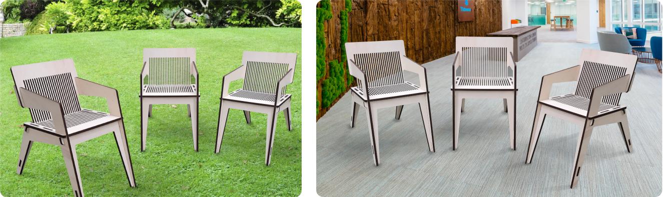 Houten stoel Milla