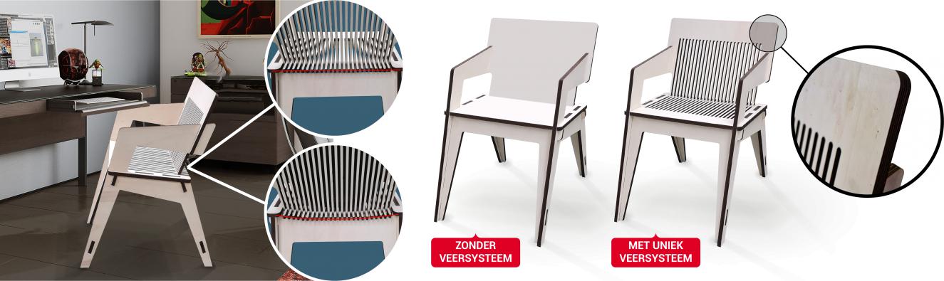 Houten stoel Milla