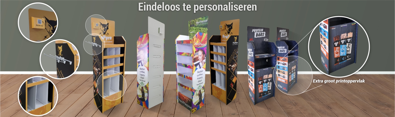 Weerbestendige schappendisplays van kanaalplaat