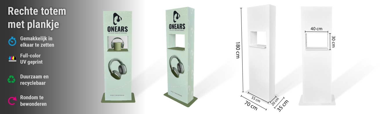 Rechte Totem met plankje