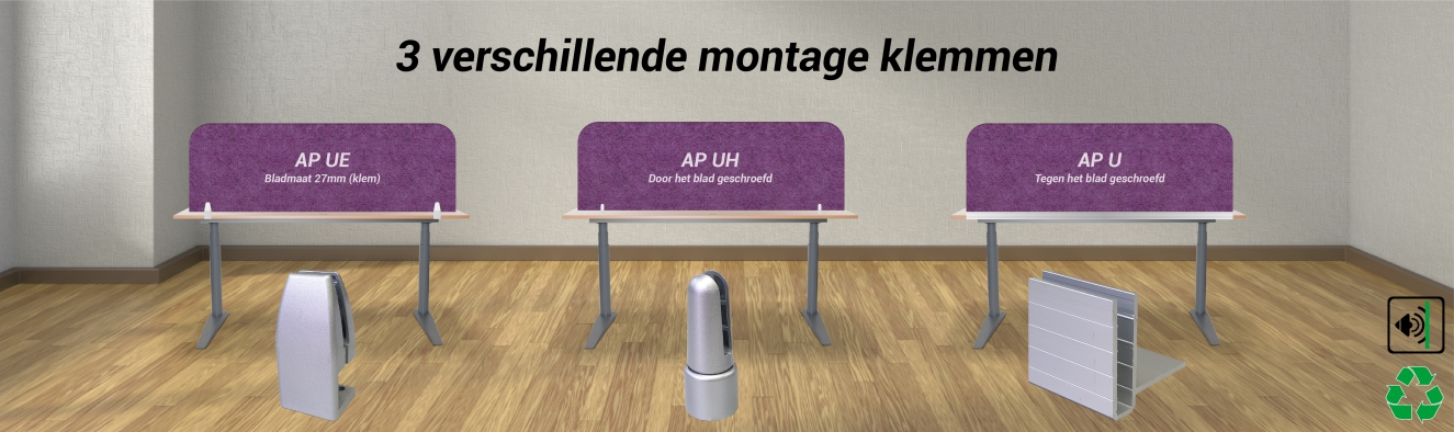 Akoestische bureauschermen