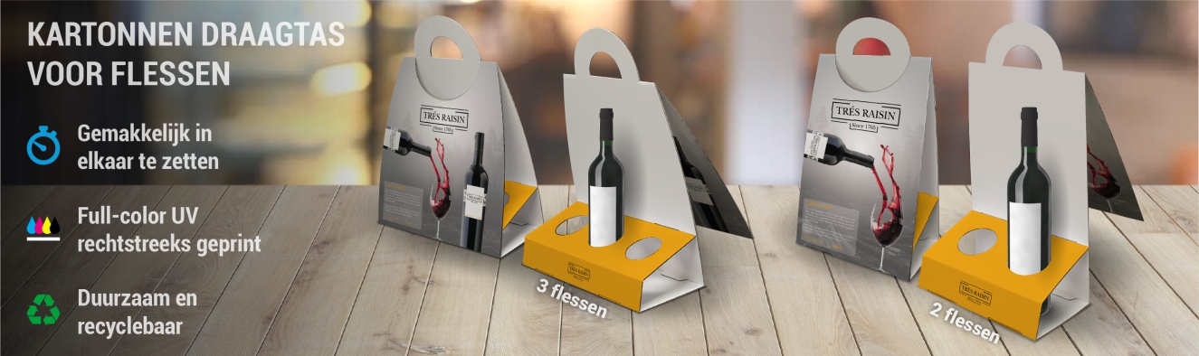 Kartonnen draagdoos voor flessen