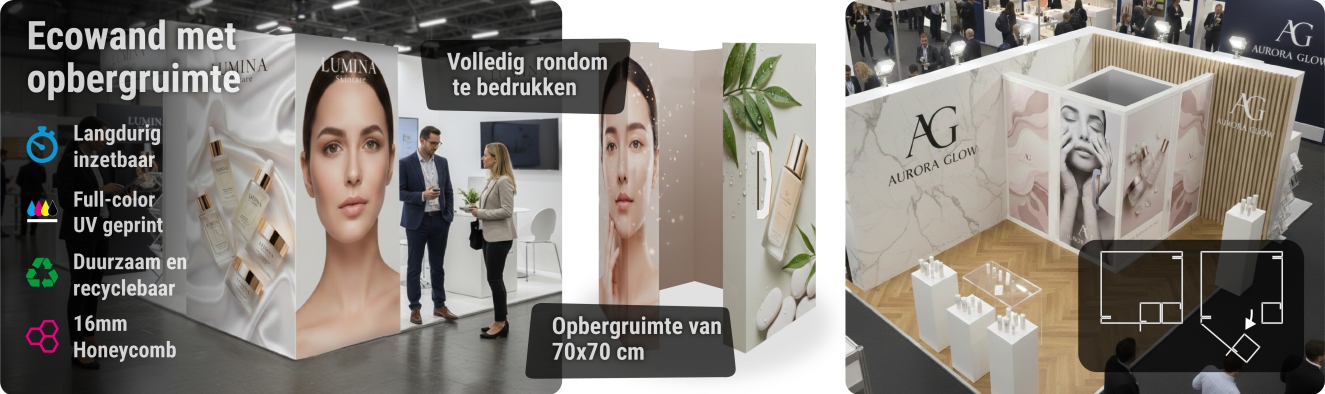 Ecowand met opbergruimte