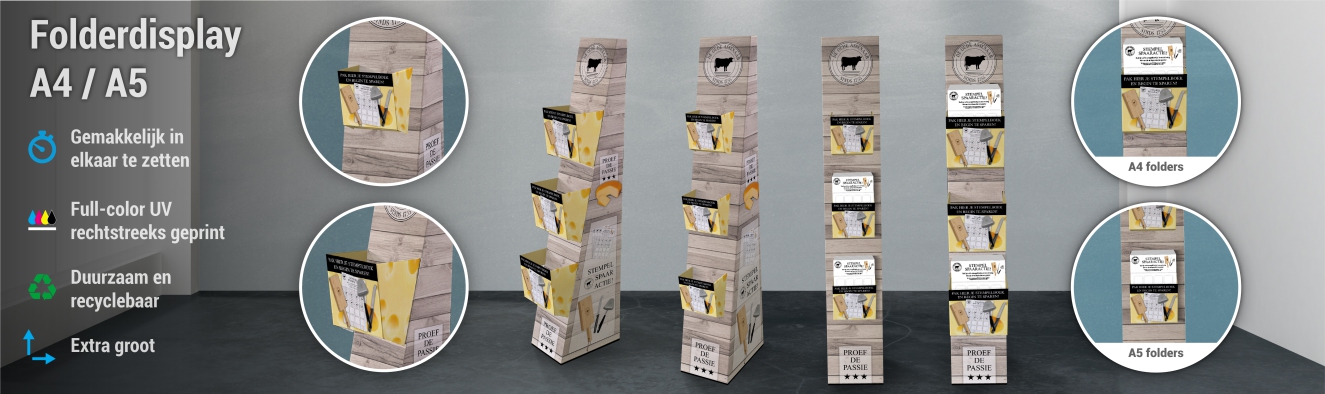 Folderdisplay A4 en A5