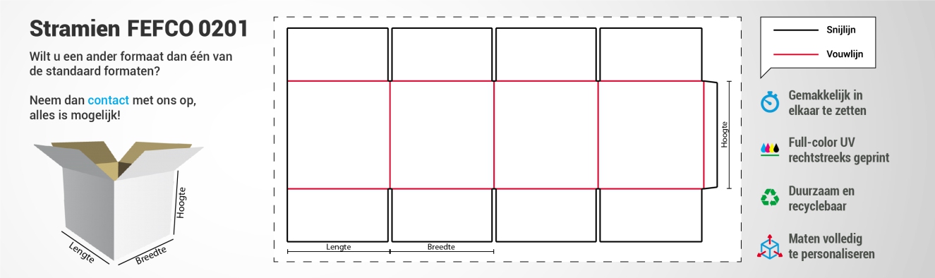 FEFCO 0201HD (Amerikaanse vouwdoos)