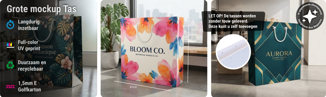 Grote mockup tas